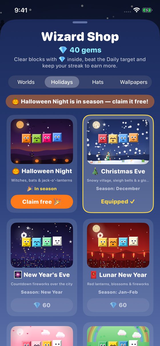 Holiday worlds in the shop with Halloween in season